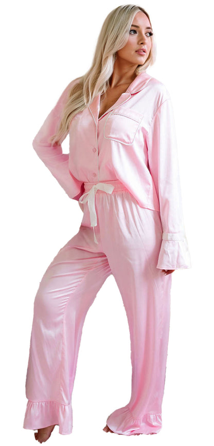 Pink Satin Lounge Set For Ultimate Comfort