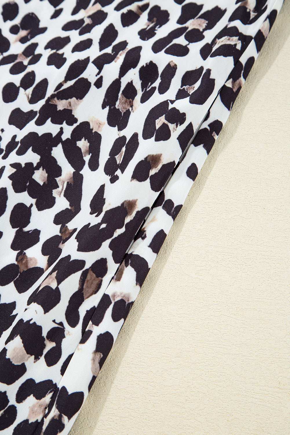 Leopard Print Flared Dress Long Sleeve Mini