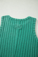 Camel Slim Ribbed Mineral Wash Tank Top
