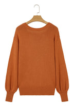 Gold Flame Ribbed Trim Sweater