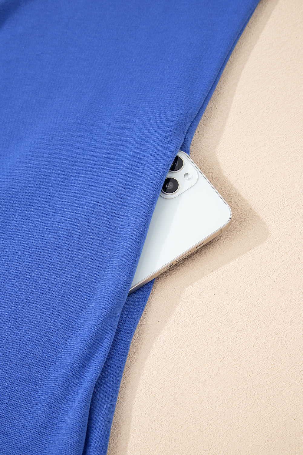 Red Varsity Sweatshirt Dress Cozy Pocketed Mini