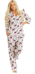 White Christmas Pajama Set For Cozy Nights