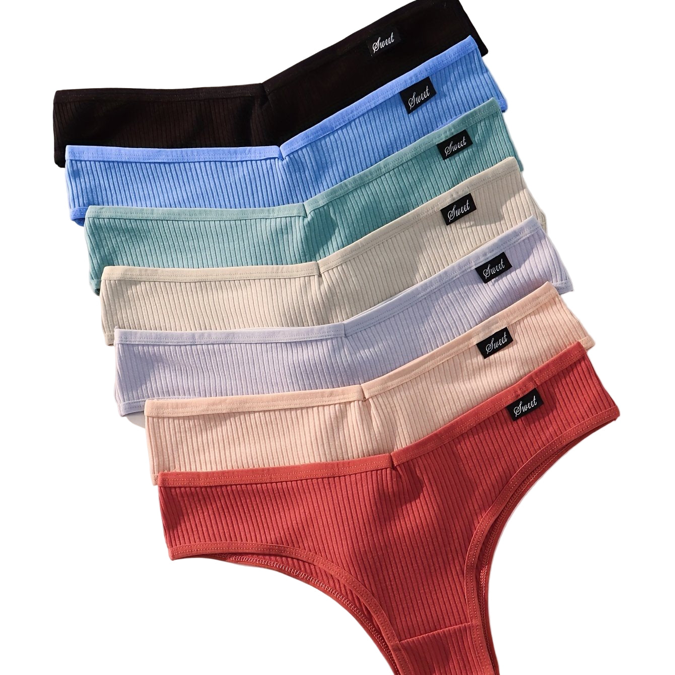Assorted women's high-waisted hipster underwear from LuckeLadybug LLC in various colors