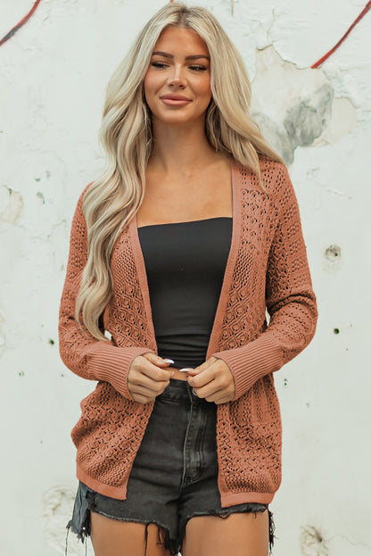 Open Front Knit Cardigan For Effortless Style