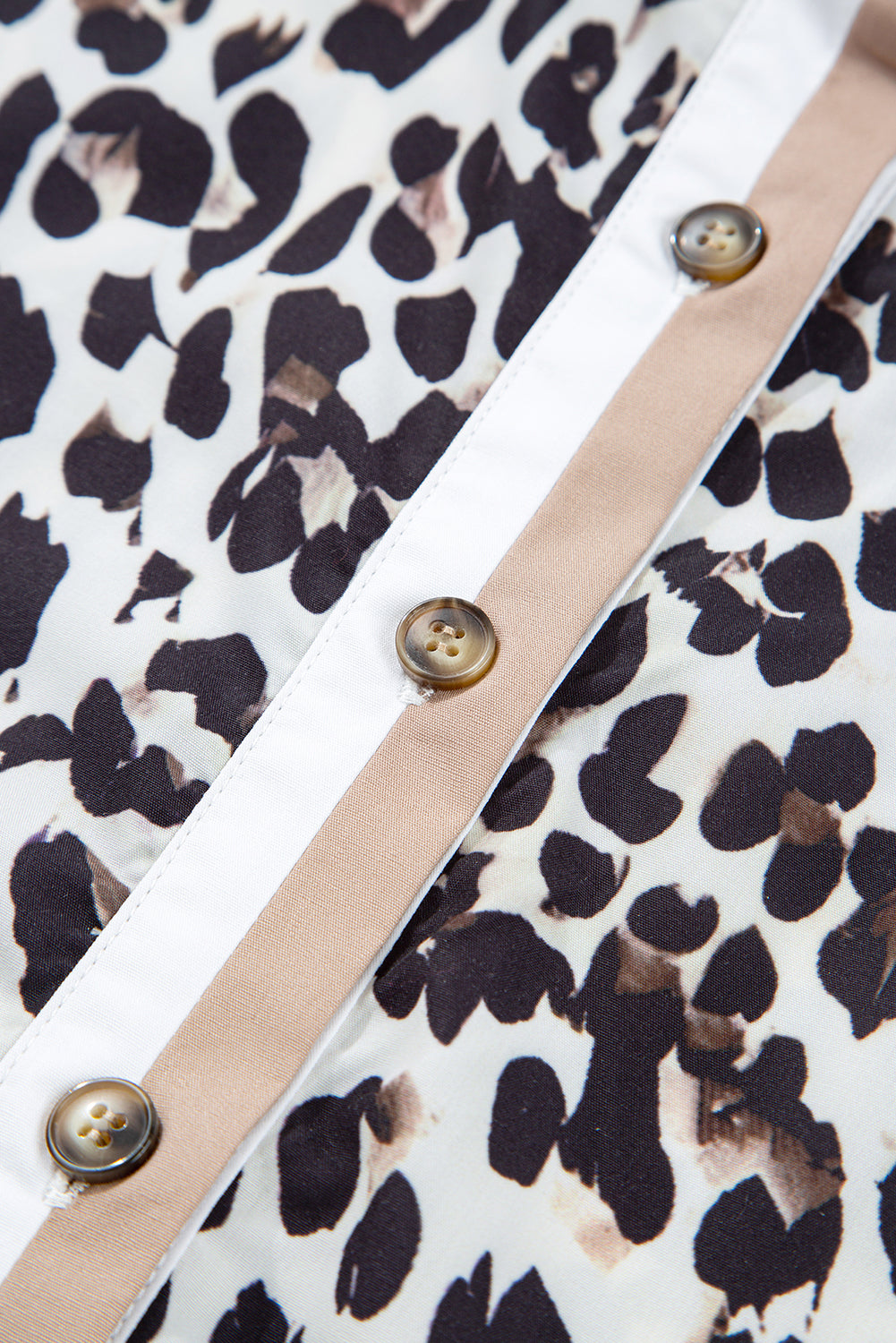 Leopard Print Flared Dress Long Sleeve Mini