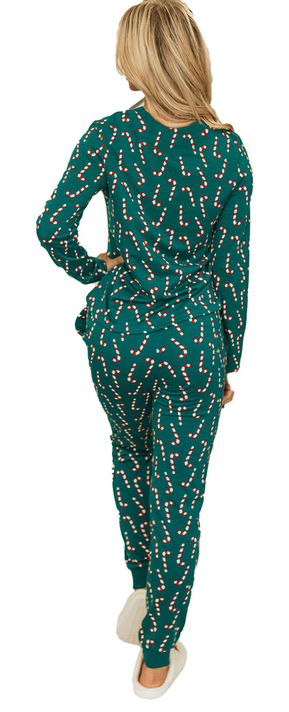 Green Christmas Lounge Set With Candy Canes