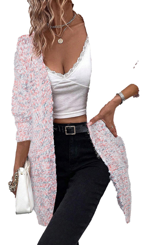 Pink Confetti Knit Cardigan For Stylish Looks