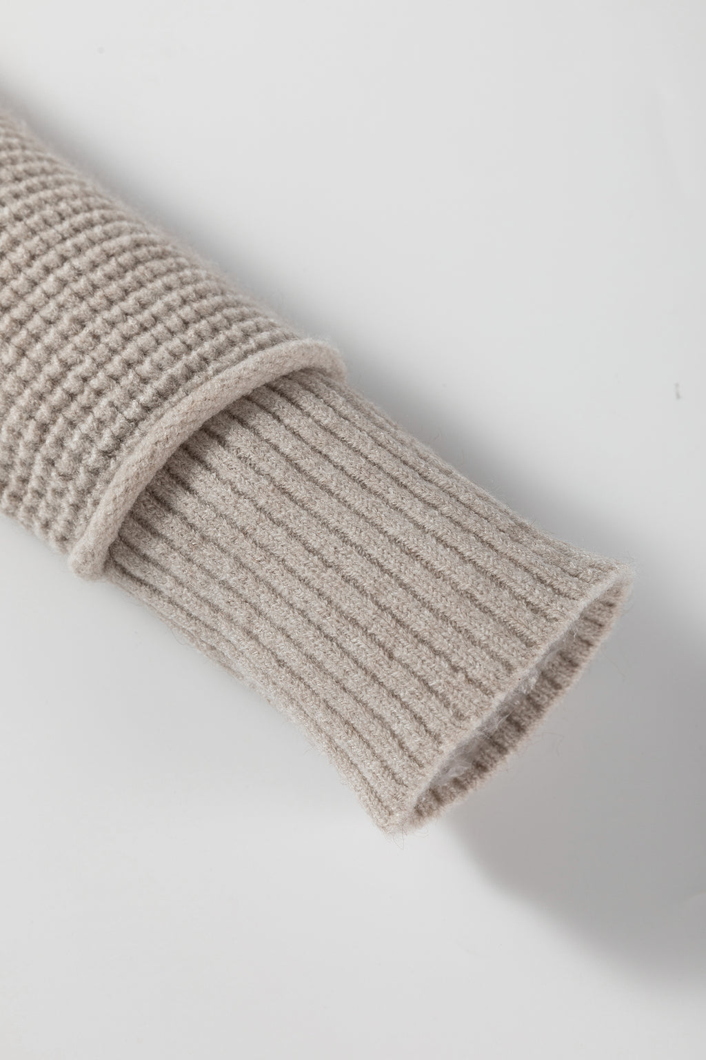Gray Waffle Knit Sweater For Stylish Comfort