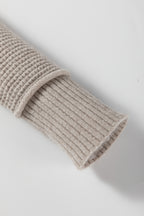 Gray Waffle Knit Sweater For Stylish Comfort