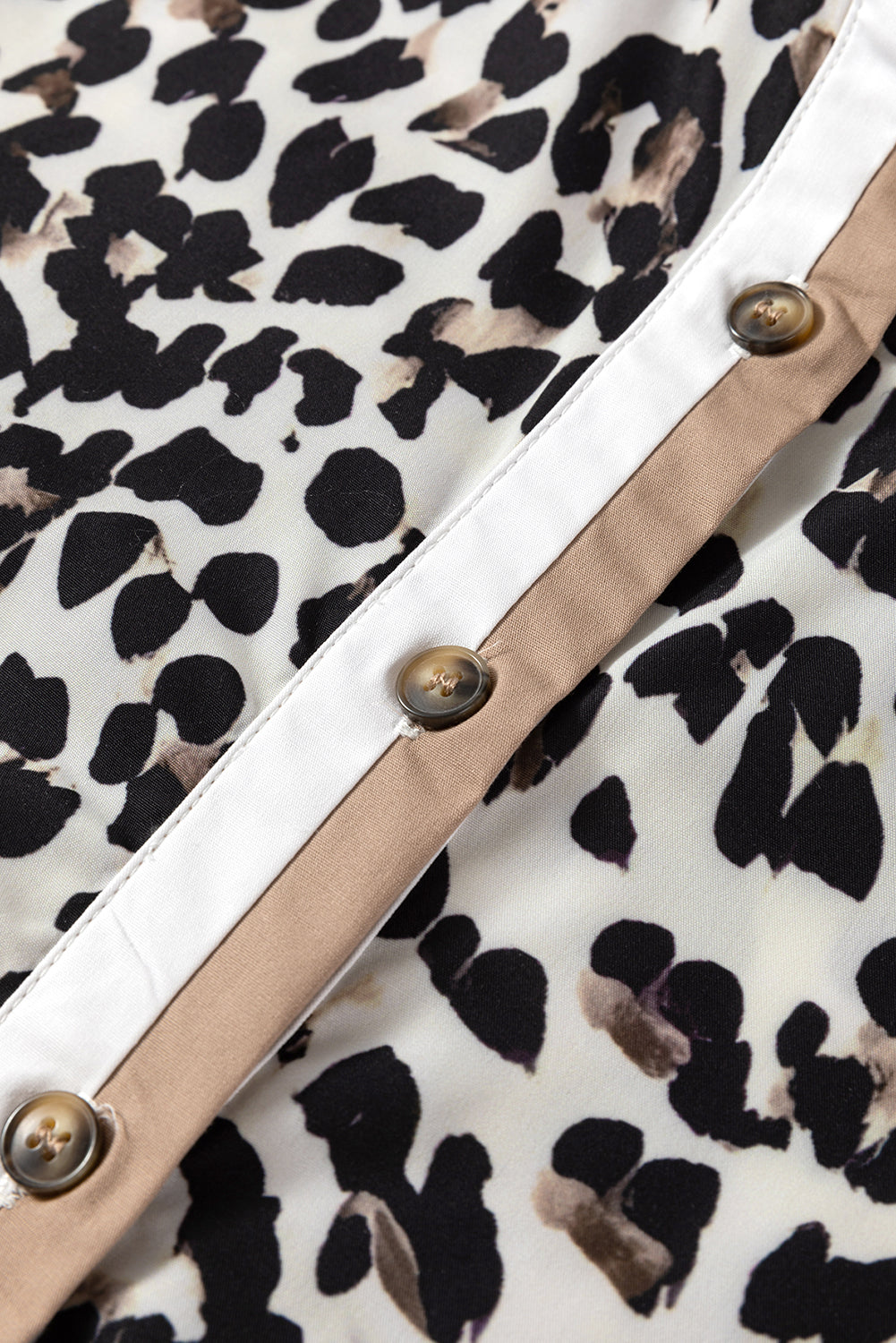 Leopard Print Flared Dress Long Sleeve Mini