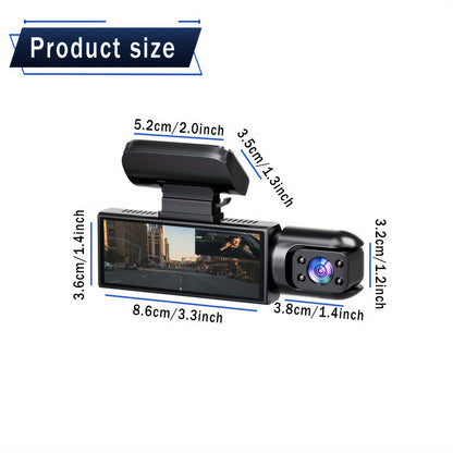 1080p Dual Dash Cam With Night Vision