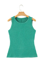 Camel Slim Ribbed Mineral Wash Tank Top