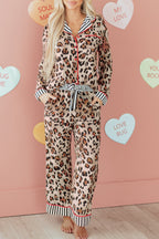 Leopard Print Pajama Set For Trendy Comfort