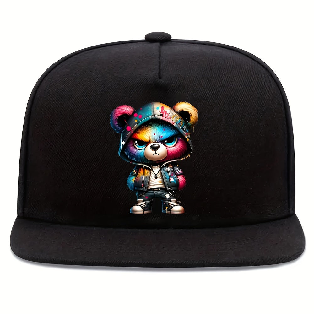 Angry Bear Print Baseball Cap