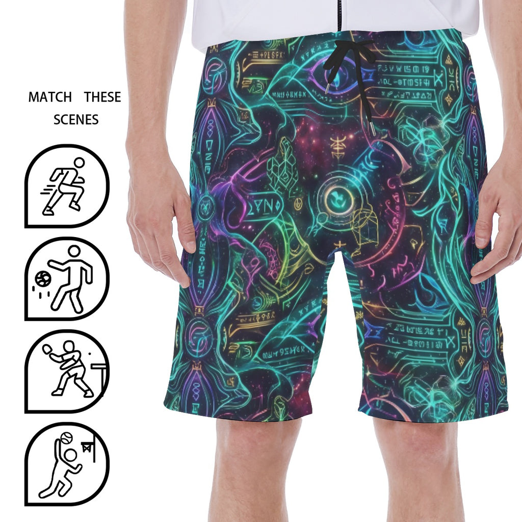 LuckeLadybug Boardshorts featuring vibrant deep space nine worf design for stylish beachwear