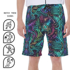 LuckeLadybug Boardshorts featuring vibrant deep space nine worf design for stylish beachwear