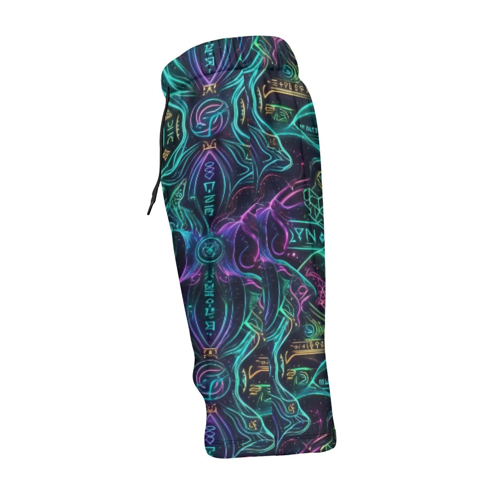 LuckeLadybug Boardshorts featuring deep space nine worf design with vibrant colors and graphic patterns