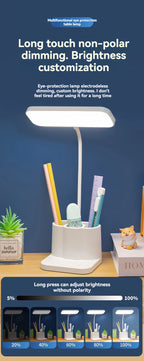 Desk and Lamp with Pen Holder Design
