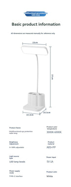 Desk and Lamp with Pen Holder Design