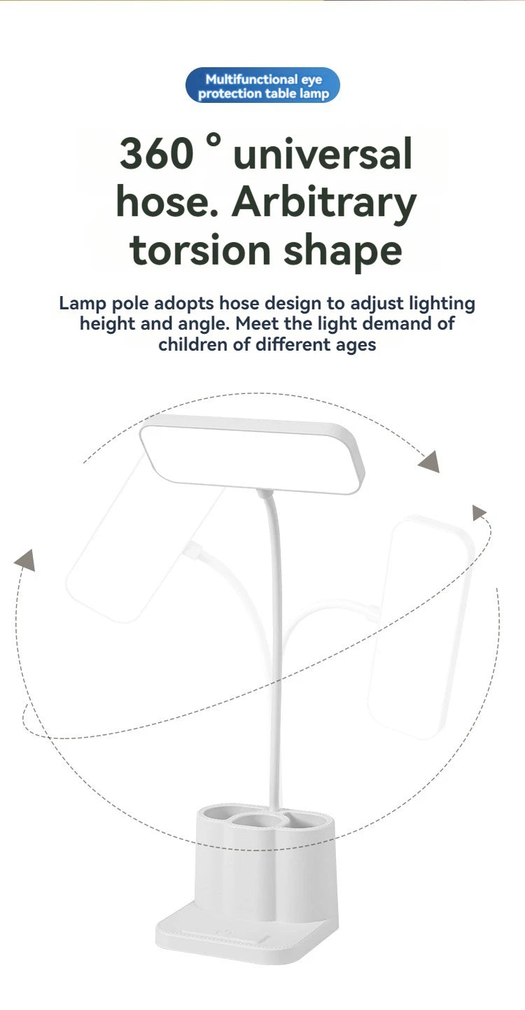 Desk and Lamp with Pen Holder Design