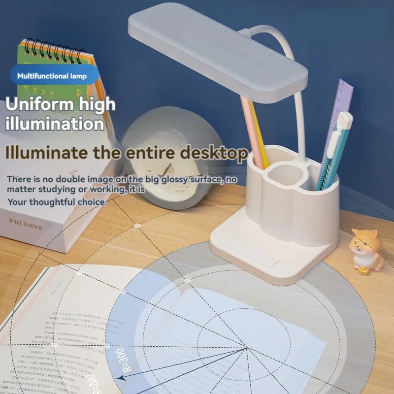 Desk and Lamp with Pen Holder Design