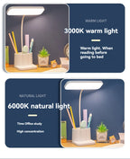Desk and Lamp with Pen Holder Design
