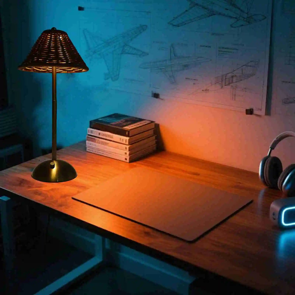 Modern Desk and Lamp for Stylish Spaces