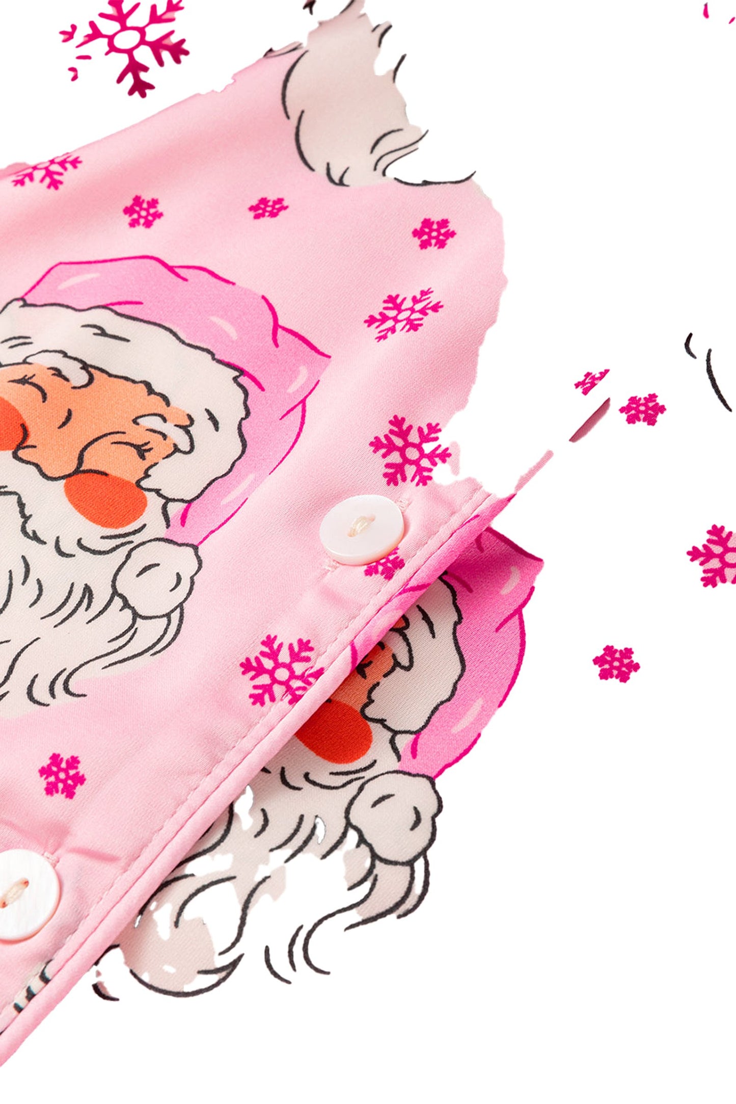 Pink Santa Christmas Pajama Set