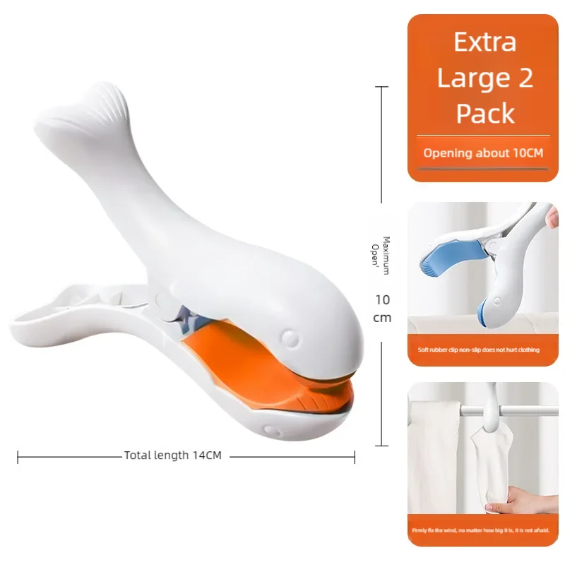 LuckeLadybug LLC Extra Large Whale Diaper Clip Art in White and Orange for Convenient Diaper Storage