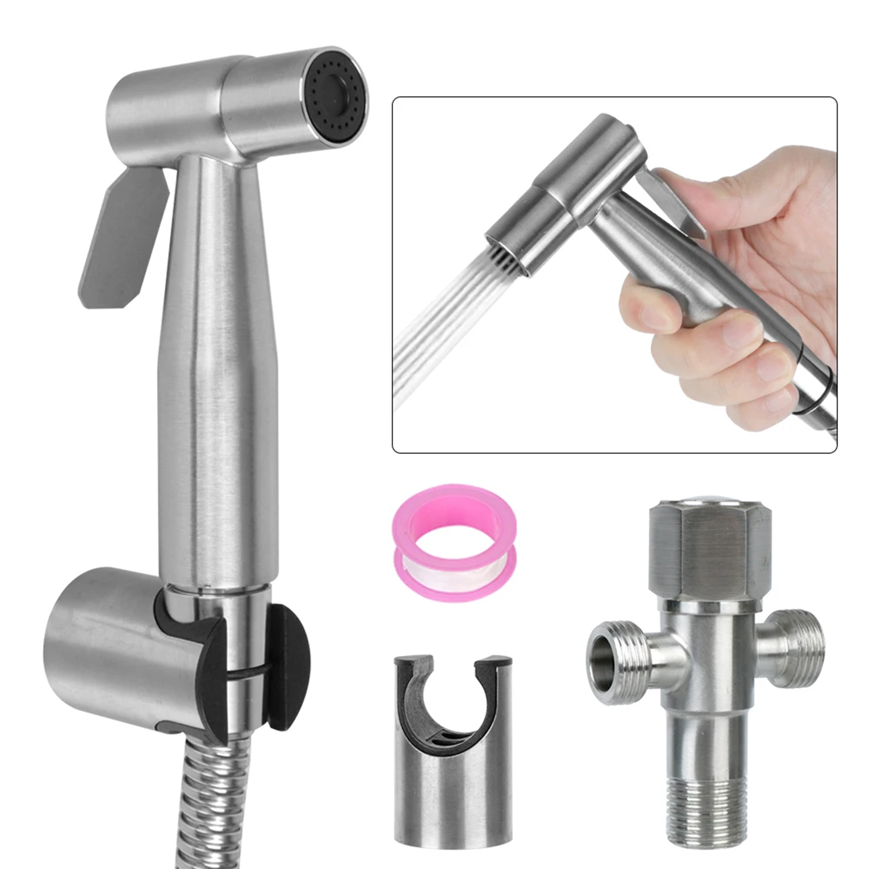 LuckeLadybug LLC Cleaning Kit with Stainless Steel Sprayer for diaper cloth cleaning