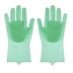 LuckeLadybug Grooming Kit Includes Green Silicone Gloves for Dog Bath Services and Gentle Scrubbing
