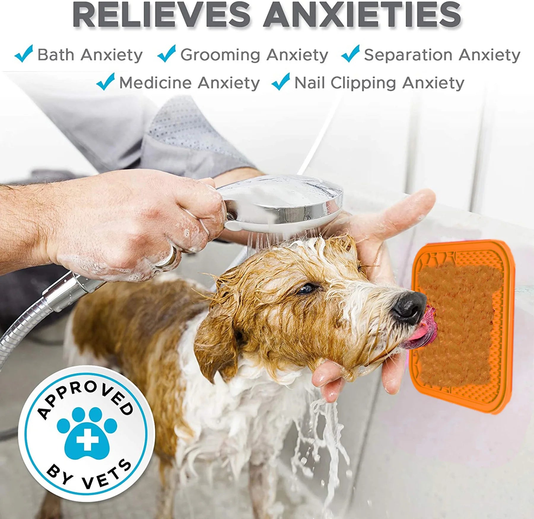 LuckeLadybug dog enrichment toy for relieving anxieties like grooming and nail clipping