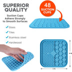 LuckeLadybug dog enrichment toy with 48 suction cups designed for smooth surfaces like glass and tile