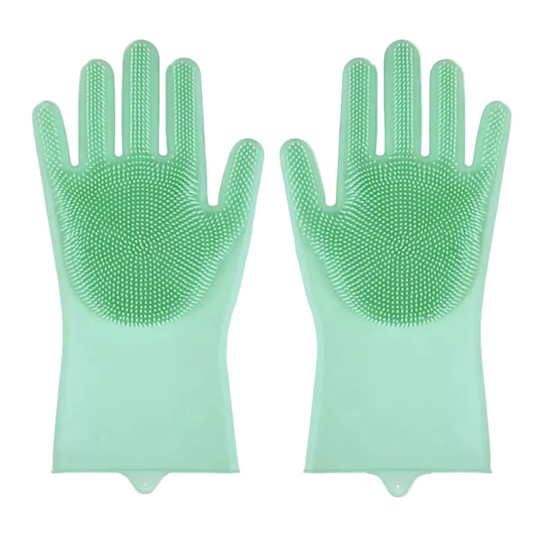 LuckeLadybug dog grooming gloves with rubber bristles for effective pet grooming near me