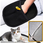 LuckeLadybug grooming gloves for pets with finger pocket, ideal for dog pet grooming near me