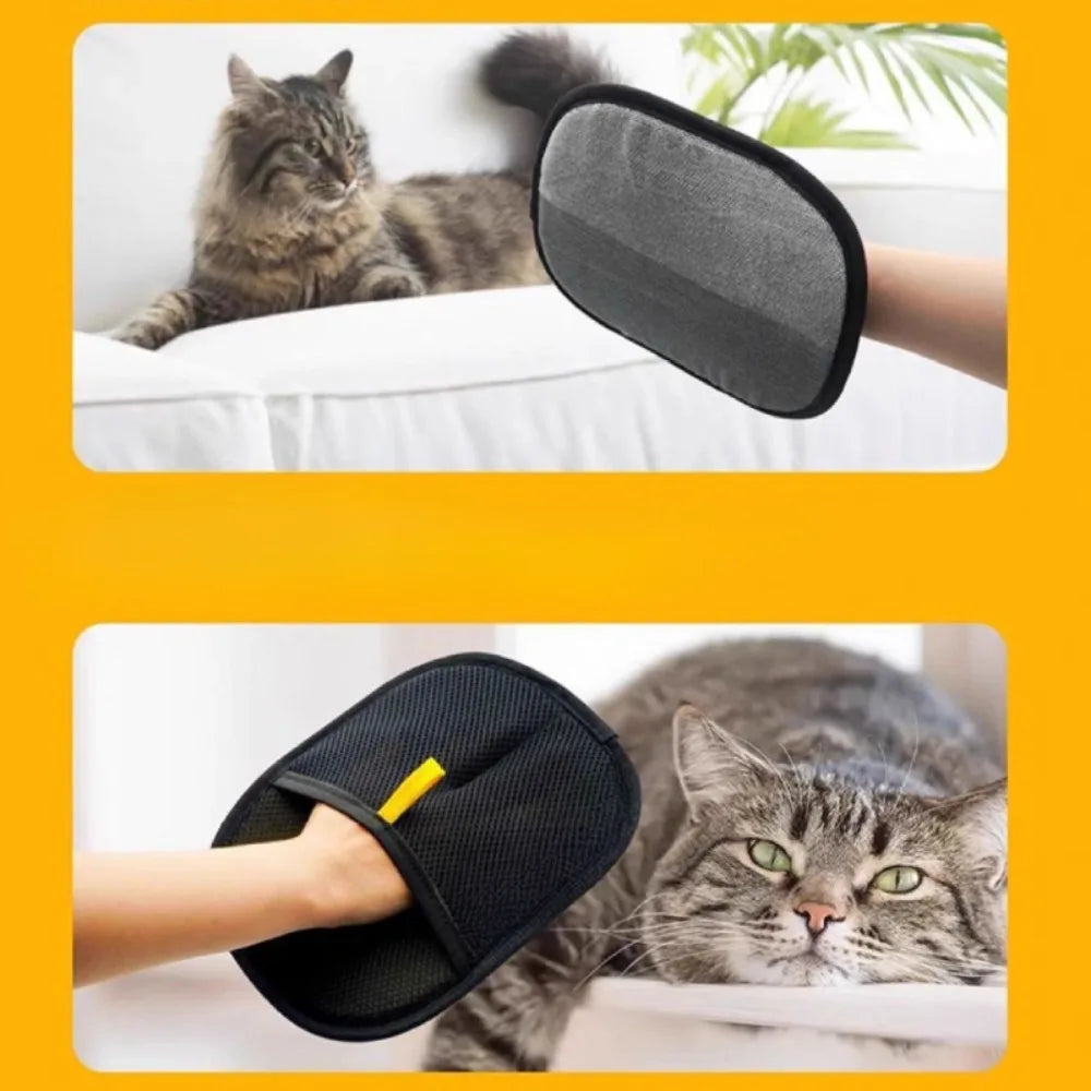 LuckeLadybug LLC pet grooming gloves for dogs, ideal for dog pet grooming near me with a soft touch