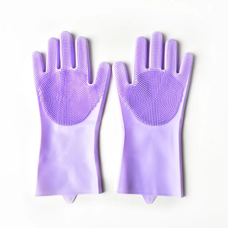 LuckeLadybug LLC Purple Pet Grooming Gloves for effective dog pet grooming near me