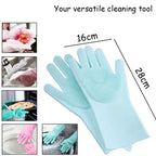 Multi-purpose silicone gloves for cleaning and pet grooming, ideal for dog pet grooming near me