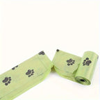 Eco-friendly LuckeLadybug poop bags for dog with paw print designs for easy clean-up