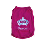 Pink Dog Thunderstorm Vest with Princess Crown Design for Stylish Puppies
