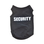LuckeLadybug Dog Thunderstorm Vest in Black with 'Security' Text for Pet Comfort