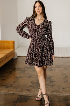LuckeLadybug LLC Fit & Flare Mini Dress in Floral Print Perfect for Casual Outings