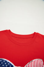 Red T-Shirt with Sequin Accents Ideal for Layering Under a Dress Mini Dress