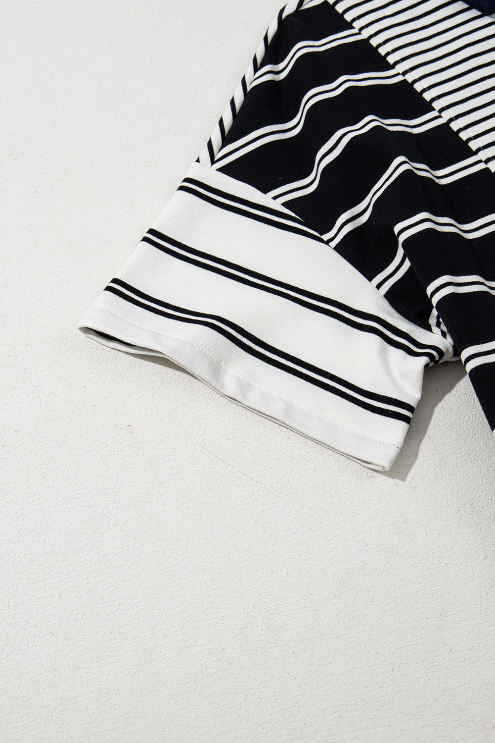 LuckeLadybug LLC Stylish Striped Dress Shirt for Men with Short Sleeves