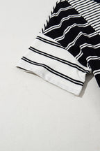 LuckeLadybug LLC Stylish Striped Dress Shirt for Men with Short Sleeves
