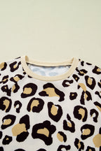 Casual T-Shirt from LuckeLadybug LLC featuring a stylish dress with leopard print design.