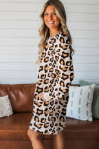 LuckeLadybug LLC T-Shirt dress with leopard print for casual and stylish everyday wear