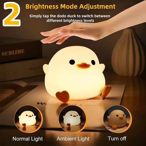 Cute Duck Night Light for Kids' Rooms