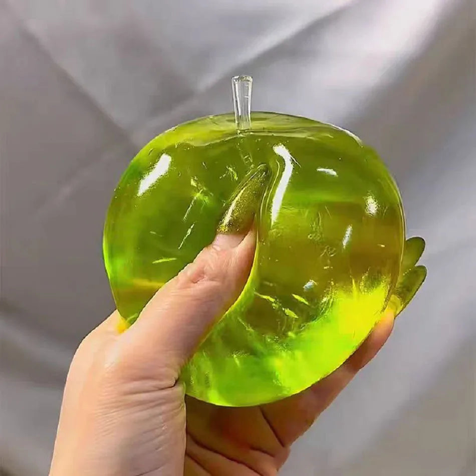 LuckeLadybug LLC Green Apple Dumplings Squishy for Stress Relief and Fun Squeezing