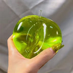 Green apple-shaped dumplings squishy with a smooth texture for stress relief and fun